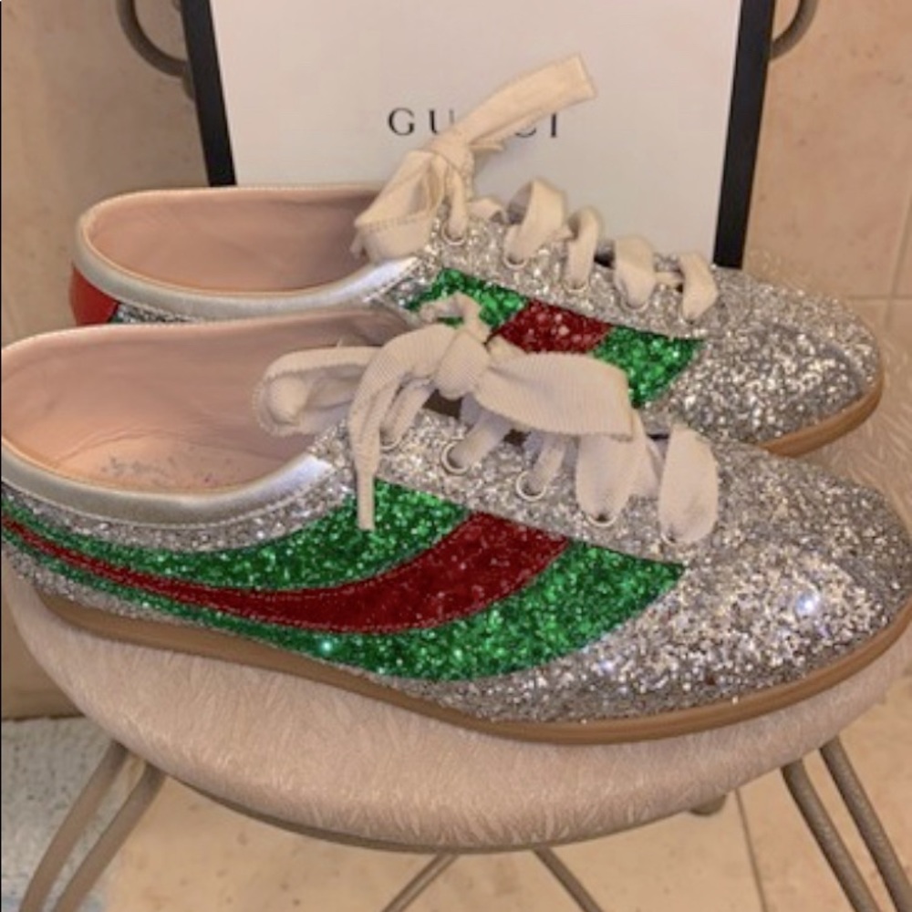 Gucci glitter bowling sneakers